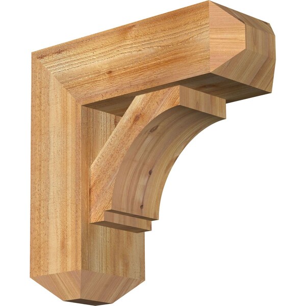 Ekena Millwork Imperial Craftsman Rough Sawn Bracket w/ Offset Brace, Western Red Cedar, 8"W x 22"D x 22"H BKT0806X22X22IMP04RWR - main